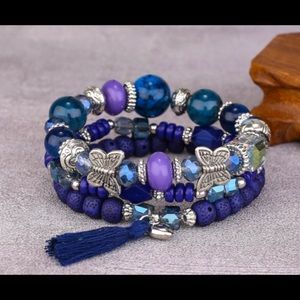 NWOT Fashionable Multi-Layer Butterfly Bracelet